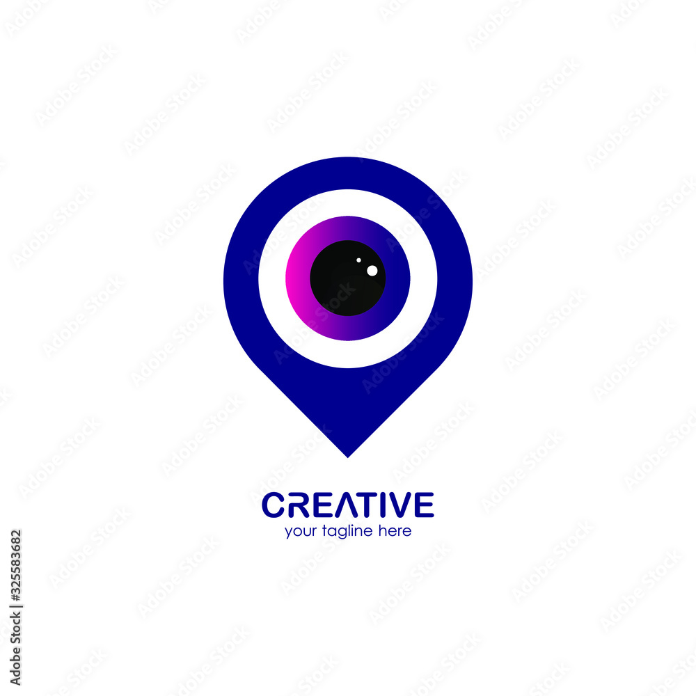 eye logos. design a combination of location and eye icons into a unique and simple logo. gradient blue texture. for company logos and graphic designs. modern templates. eye logos. design a combination of location and eye icons into a unique and simple logo. gradient blue texture. for company logos and graphic designs. modern templates.