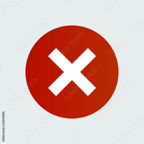 cancel icon on white background