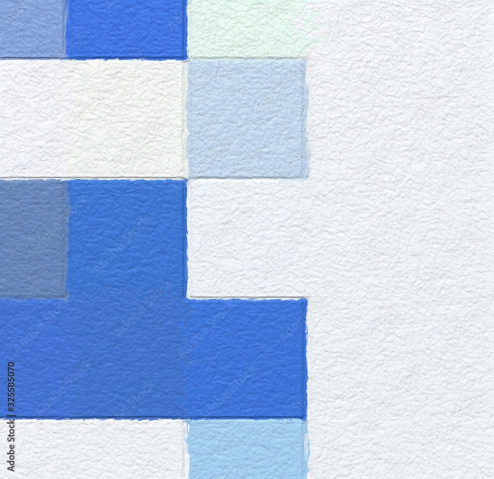 Fototapeta premium Bright colorful square background. Watercolor abstract pattern. Pictures for creative wallpapers or design artwork.
