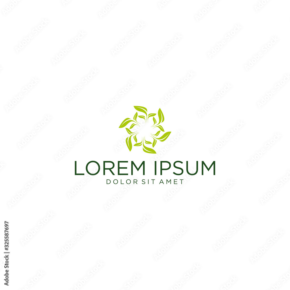 Nature Green vector logo, plant and Leaves graphic template