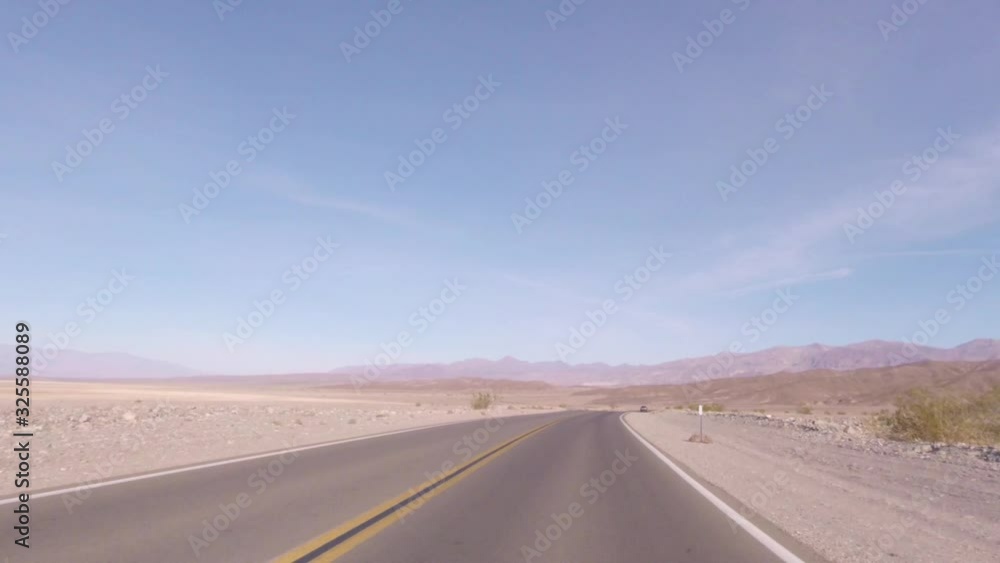 Car driving Hyperlapse timelapse POV desert road through Death Valley, USA Car driving Hyperlapse timelapse POV desert road through Death Valley, USA
