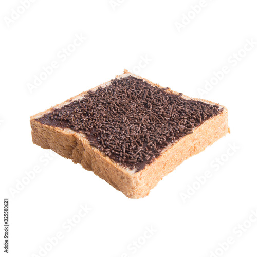 bread or bread with chocolate on a background new.