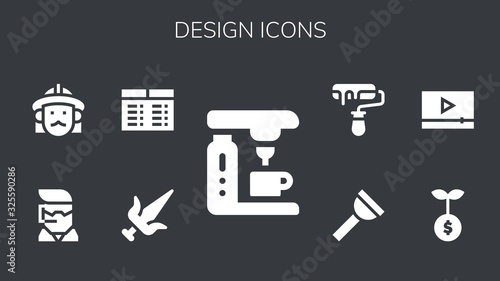 Modern Simple Set of design Vector filled Icons