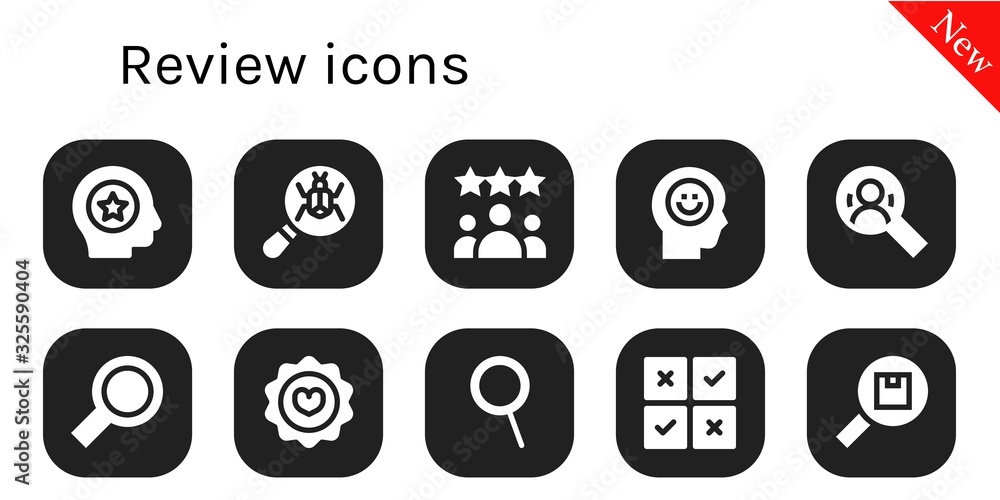 review icon set