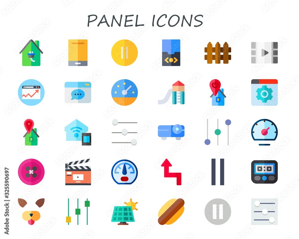 panel icon set panel icon set