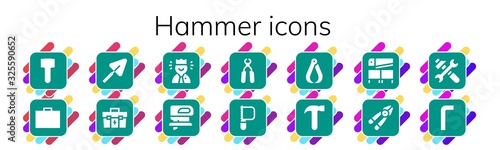 hammer icon set