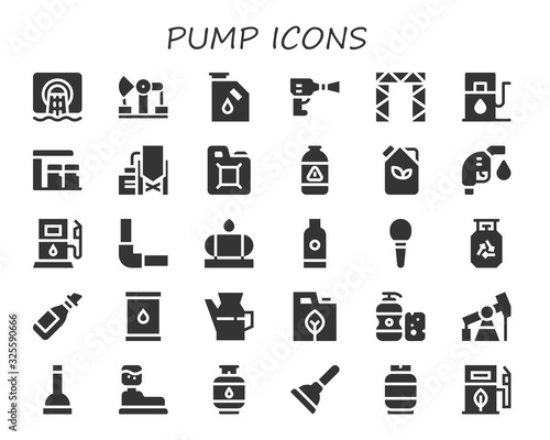 pump icon set
