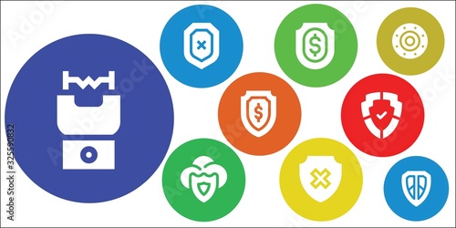 Modern Simple Set of defence Vector filled Icons