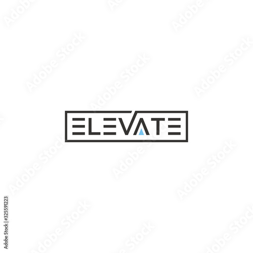 TYPOGRAPHY logo ELEVATE a modern download template 