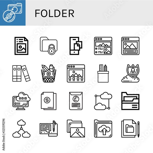 Set of folder icons