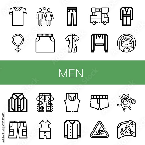 men icon set