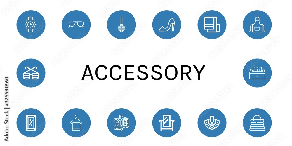 accessory icon set accessory icon set