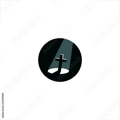 Church logo cross spotl ight photo