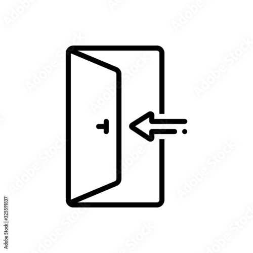 Black line icon for enter 