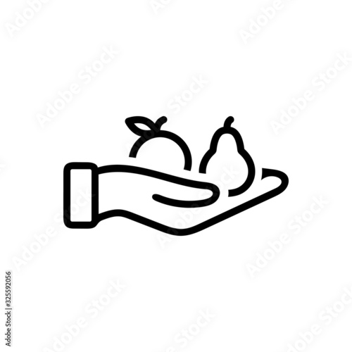 Black line icon for instead 