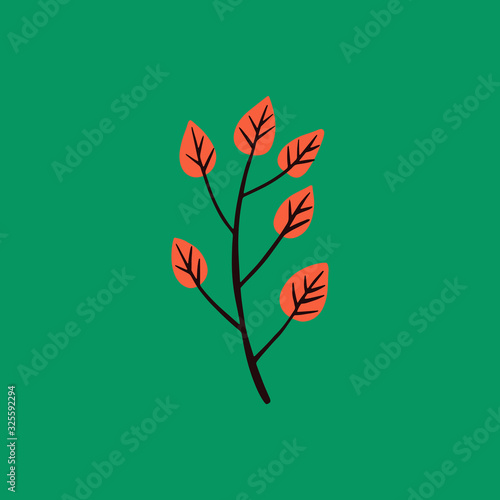 Hand drawn flat decorative flowers. Vector plants elements for design, web design, textile, ceramics, wrapping, wallpaper, cover