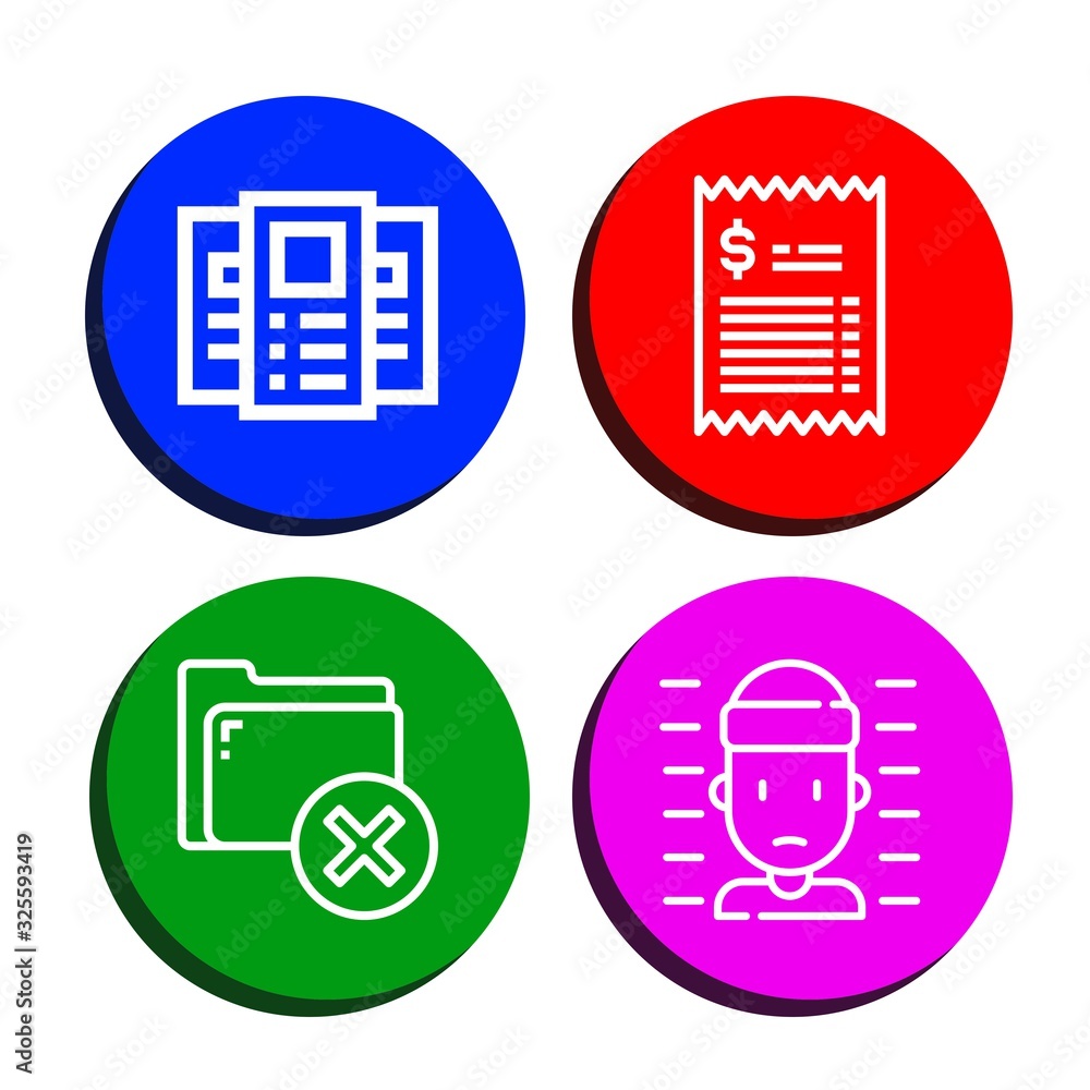 Set of document icons Set of document icons