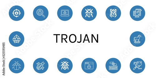 trojan icon set