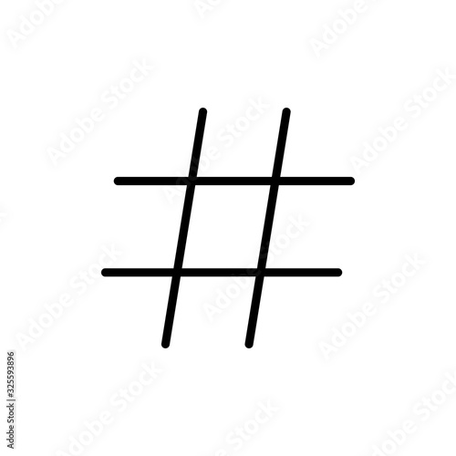 Simple hashtag line icon.