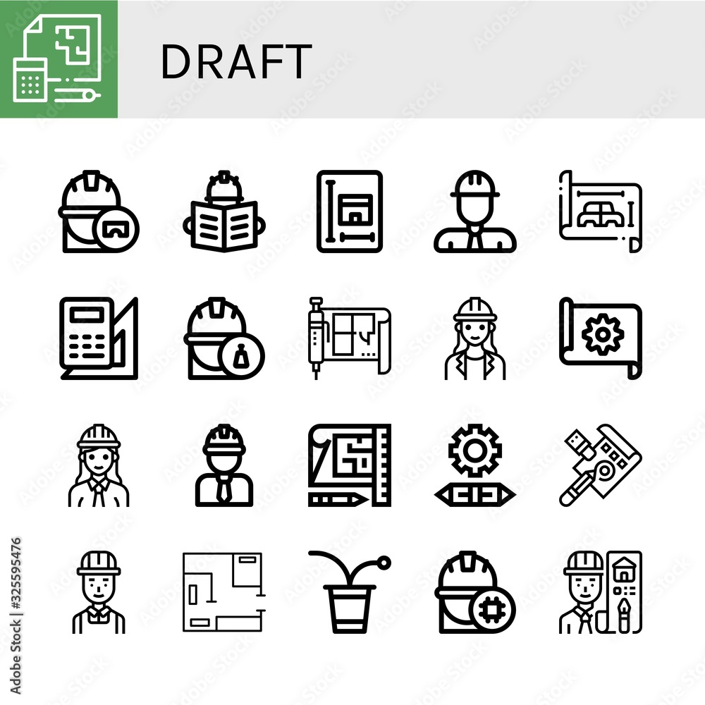 draft icon set draft icon set
