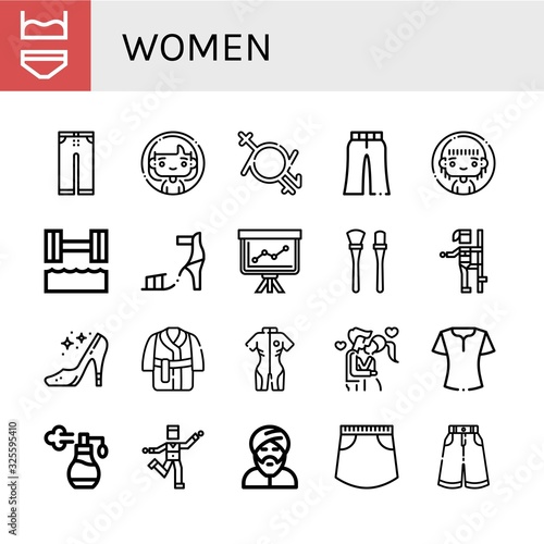 women icon set
