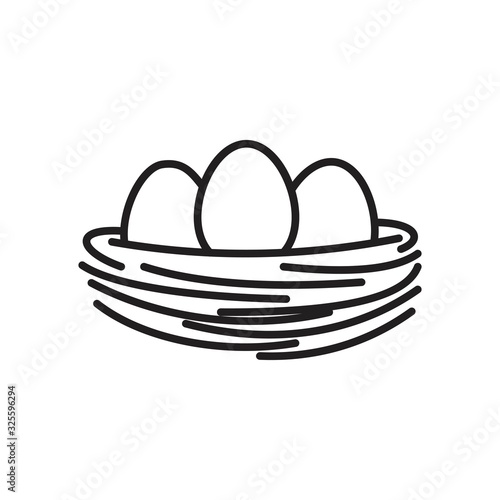 Nest egg icon template black color editable. Nest egg icon symbol Flat vector illustration for graphic and web design.