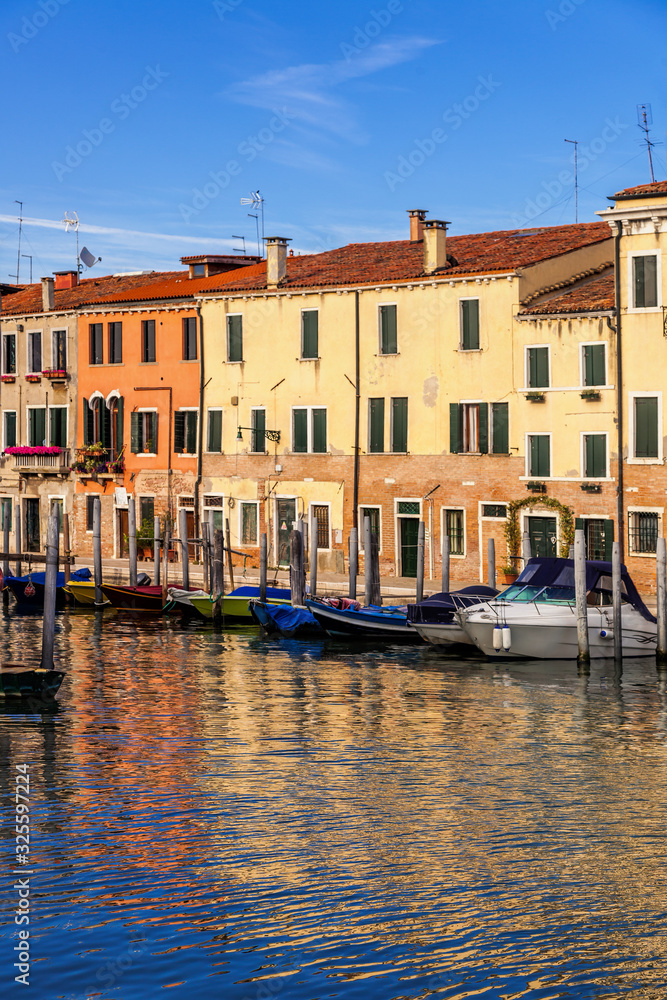 Residential scene along a canal in Venice