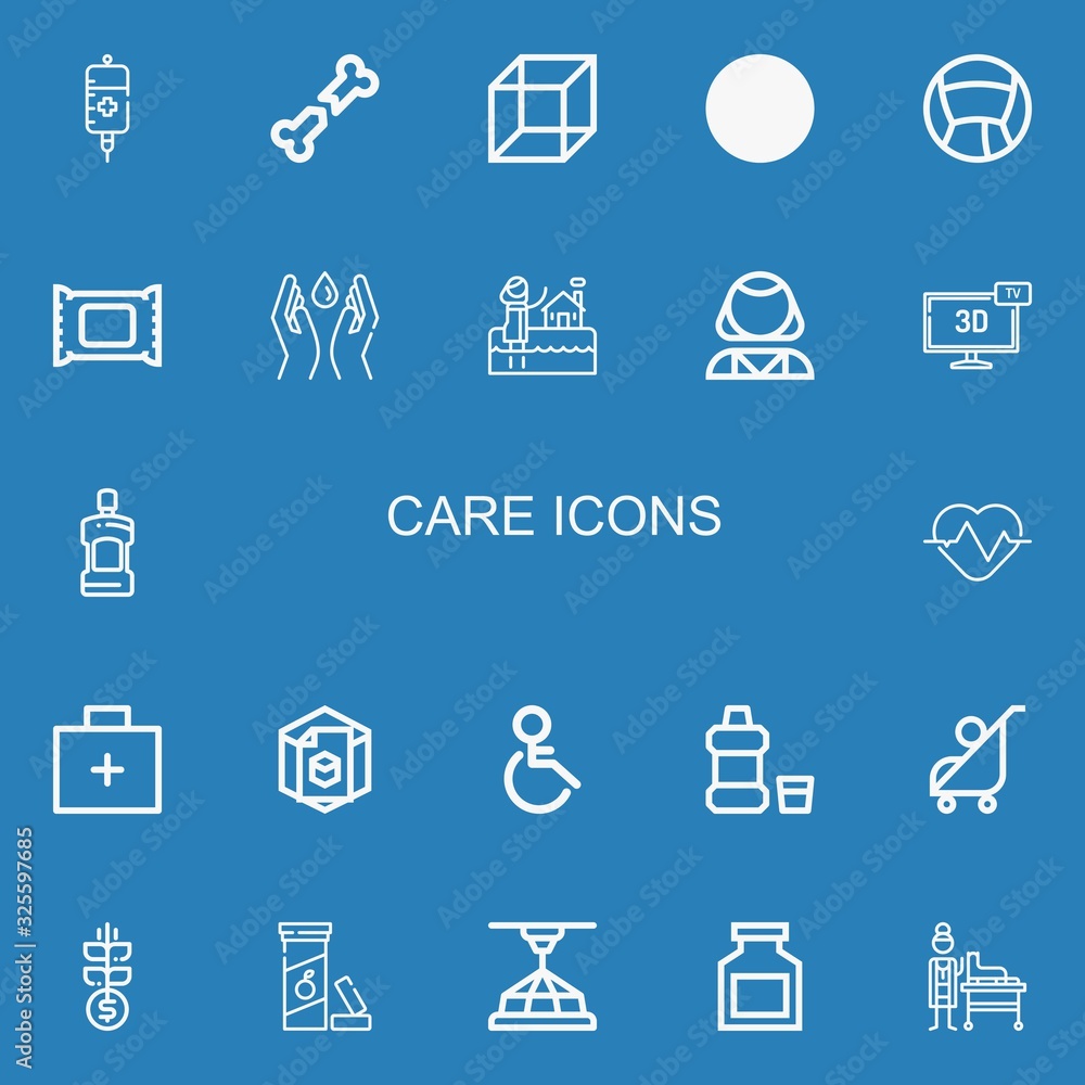 Editable 22 care icons for web and mobile Editable 22 care icons for web and mobile