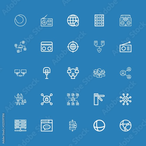 Editable 25 net icons for web and mobile