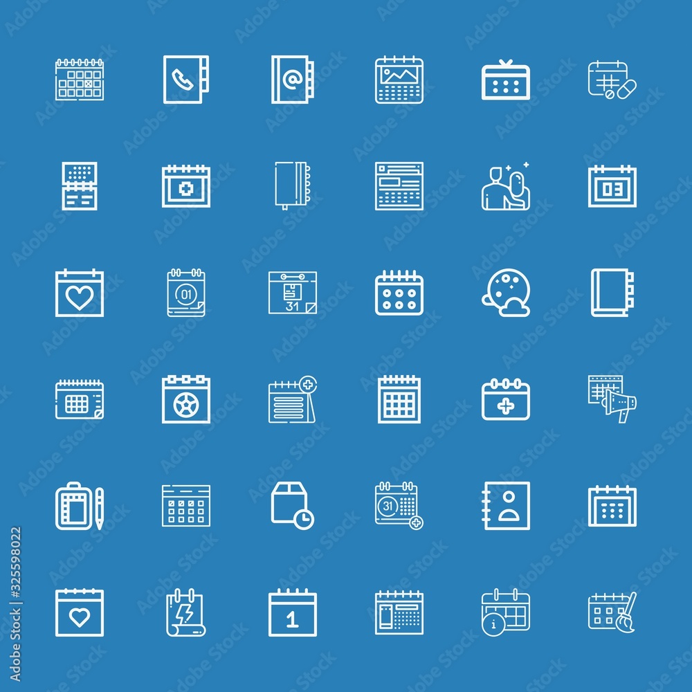 Editable 36 month icons for web and mobile Editable 36 month icons for web and mobile