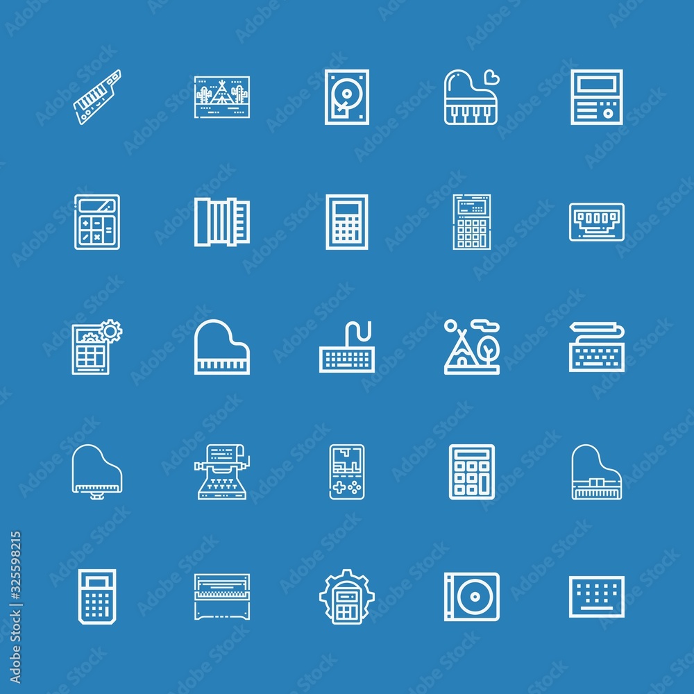 Editable 25 keyboard icons for web and mobile Editable 25 keyboard icons for web and mobile