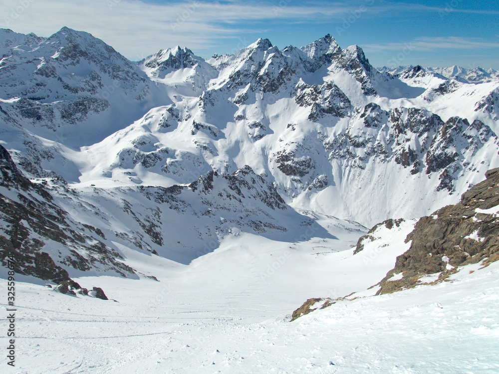 ubeautifzl winter landscape for skitouring in kuhtai austria otztal alps
