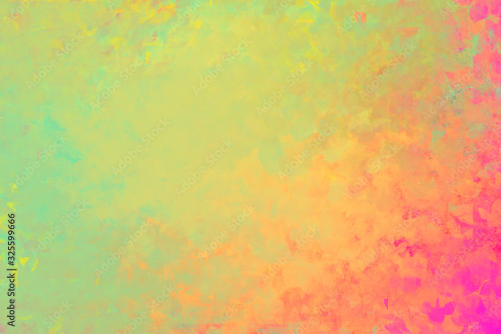 Abstract background texture in blue green pink yellow and rainbow colors, colorful painted bright design pattern that is mottled in soft blurred pretty illustration