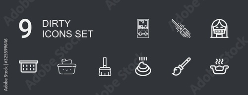 Editable 9 dirty icons for web and mobile