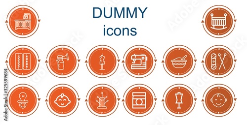 Editable 14 dummy icons for web and mobile