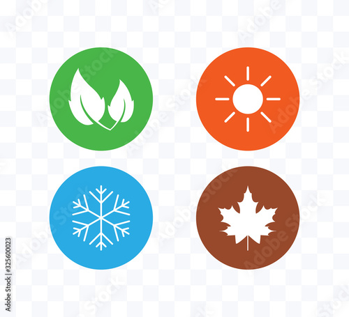 Four season icon. Vector illustration, flat design.