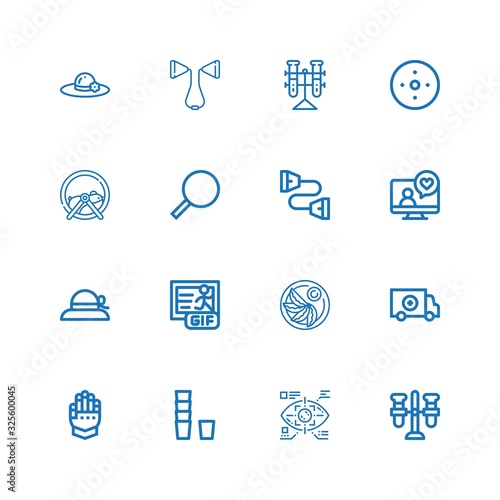 Editable 16 transparent icons for web and mobile