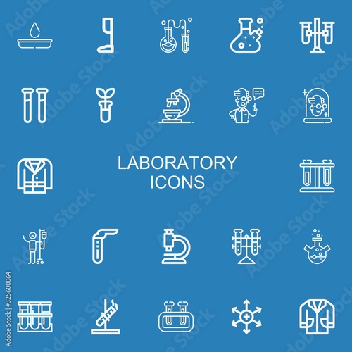 Editable 22 laboratory icons for web and mobile