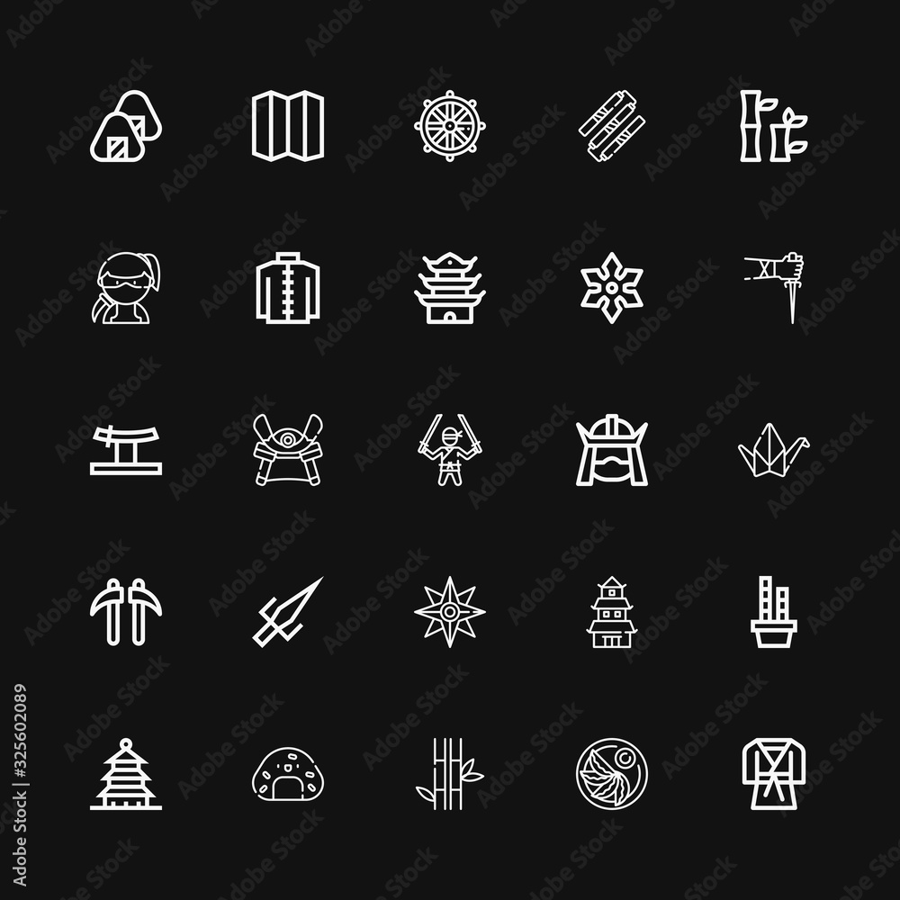 Editable 25 japan icons for web and mobile Editable 25 japan icons for web and mobile