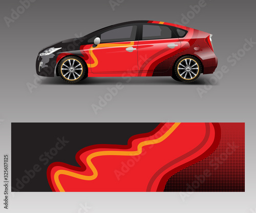 Car decal vector  graphic abstract racing designs for vehicle Sticker vinyl wrap