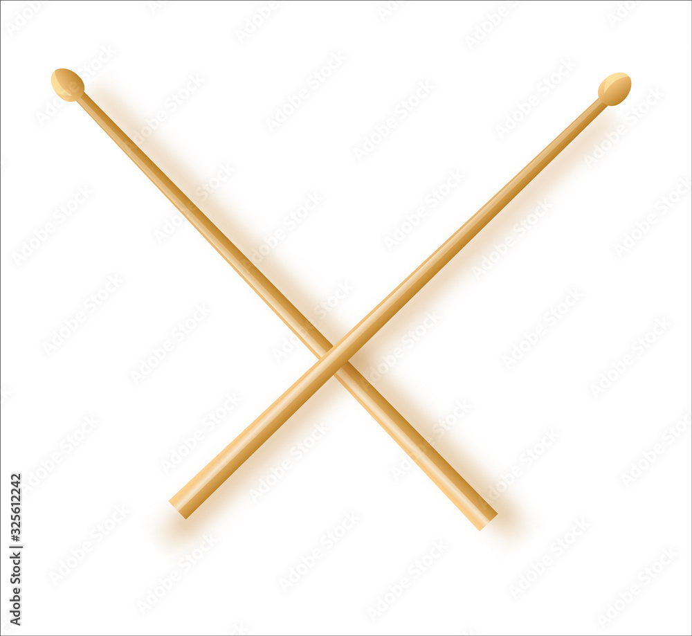Drum sticks simple icon on white background Drum sticks simple icon on white background