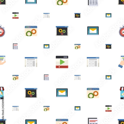 interface icons pattern seamless. Included editable flat back end, media player, Sheet, Website optimization, wireframe, Online library icons. interface icons for web and mobile.
