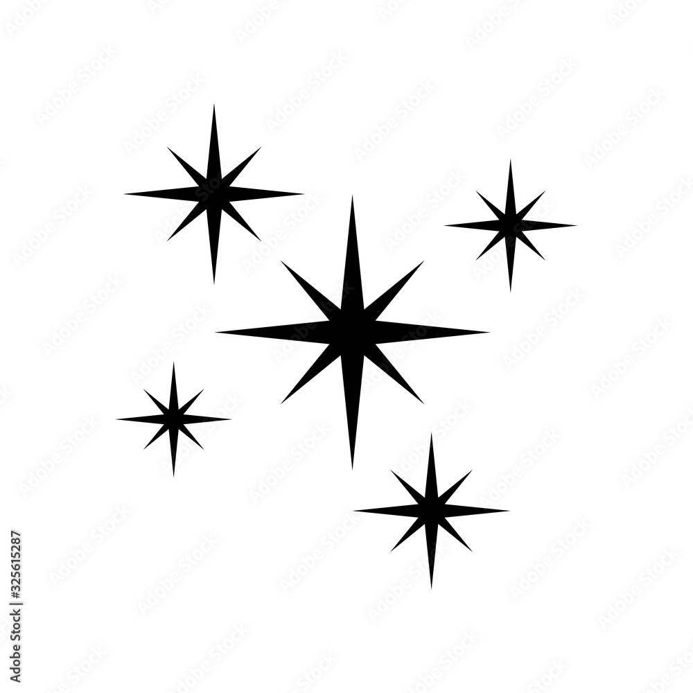 sparkle - north star icon vector design template sparkle - north star icon vector design template