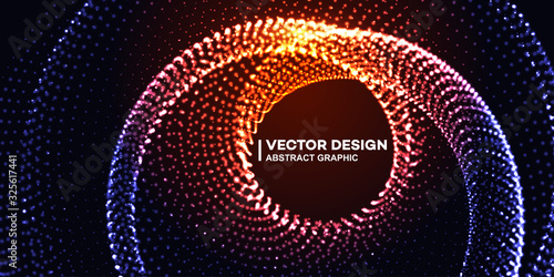 Glowing particle wave background,future technology concepts, the meaning of computers and the Internet, artificial intelligence and big data
