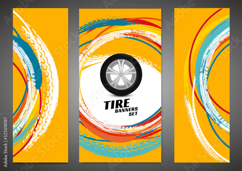 Grunge Tire Poster Set