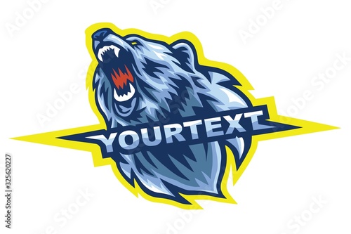 Polar Bear Sport Mascot Logo Vector Illustration