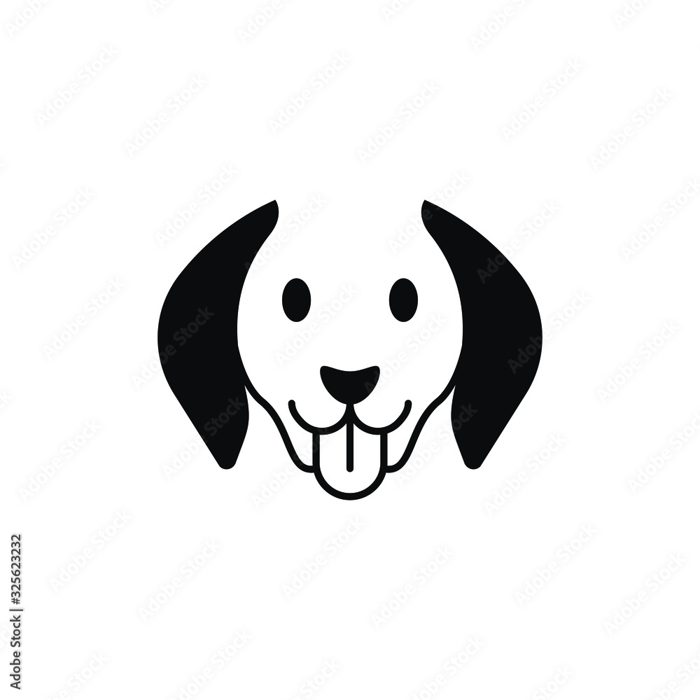 Dog face icon design isolated on white background. Vector illustration Dog face icon design isolated on white background. Vector illustration