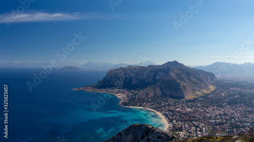 Coast of Mondello near Palermo on Sicily  Italy in Europe