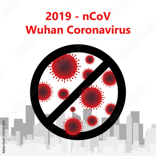 Coronavirus Wuhan Virus quarantine Illustration Vector