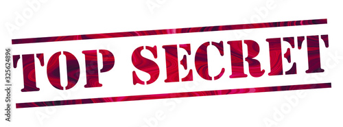 top secret Vector stamp. White isolated